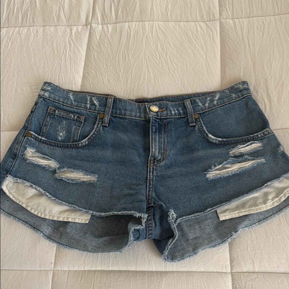 Ramy Brook Blue Cut-Off Jean Shorts